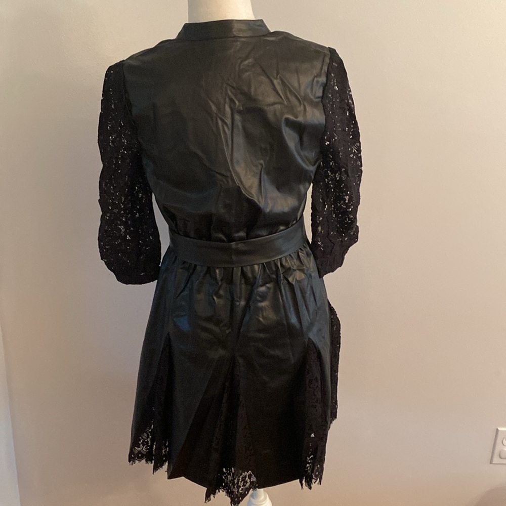 Venus faux leather and lace dresses black Nee in bag - Picture 7 of 10